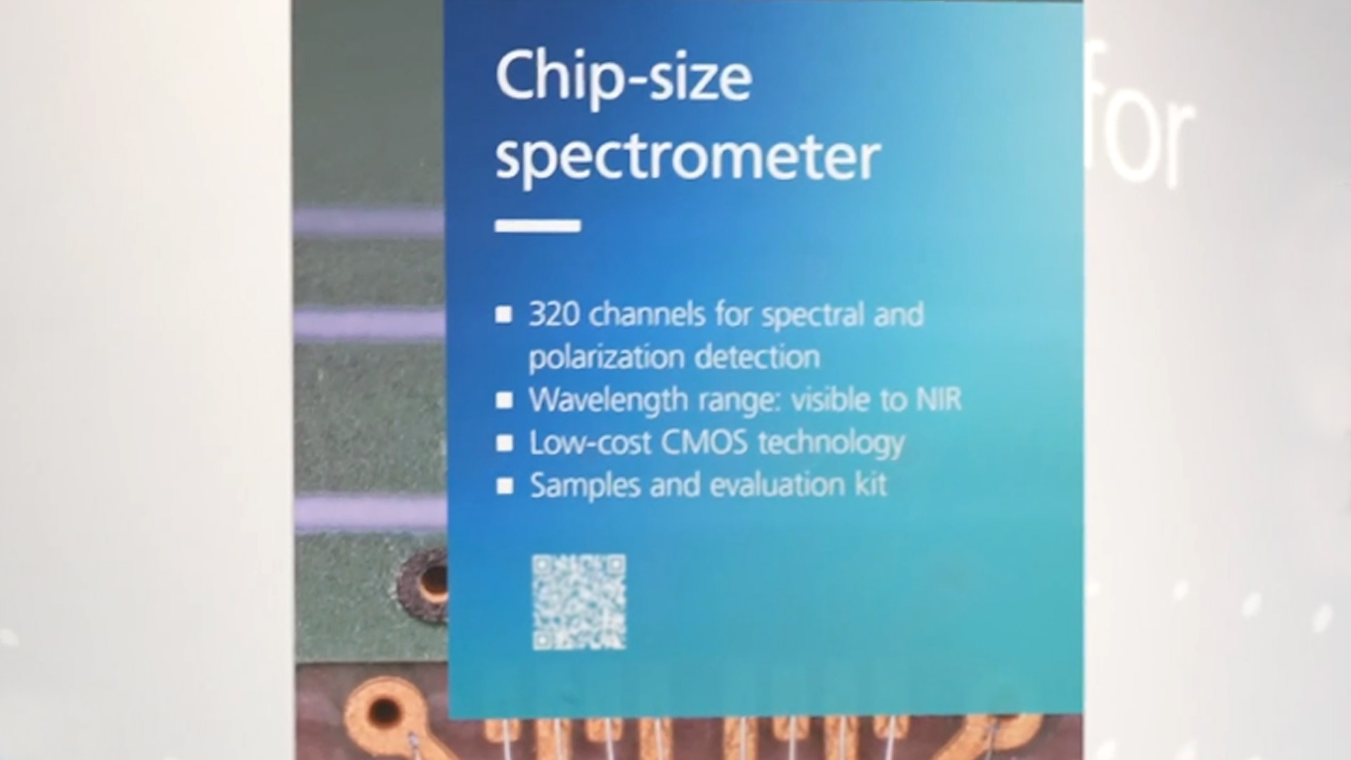 Leistungsmerkmale Chip size Spektrometer Fraunhofer IIS