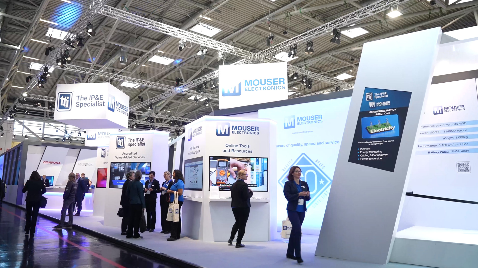 Neuheiten tti elektronische Komponenten Messestand electronica 2024 Messe Muenchen