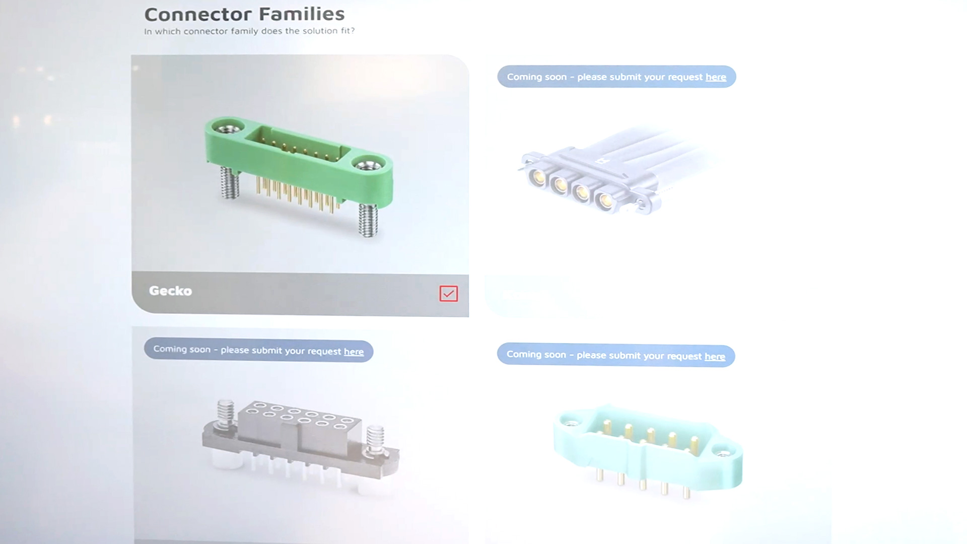 Steckerfamilie auswaehlen Online Kabel Konfigurator Harwin electronica 2024