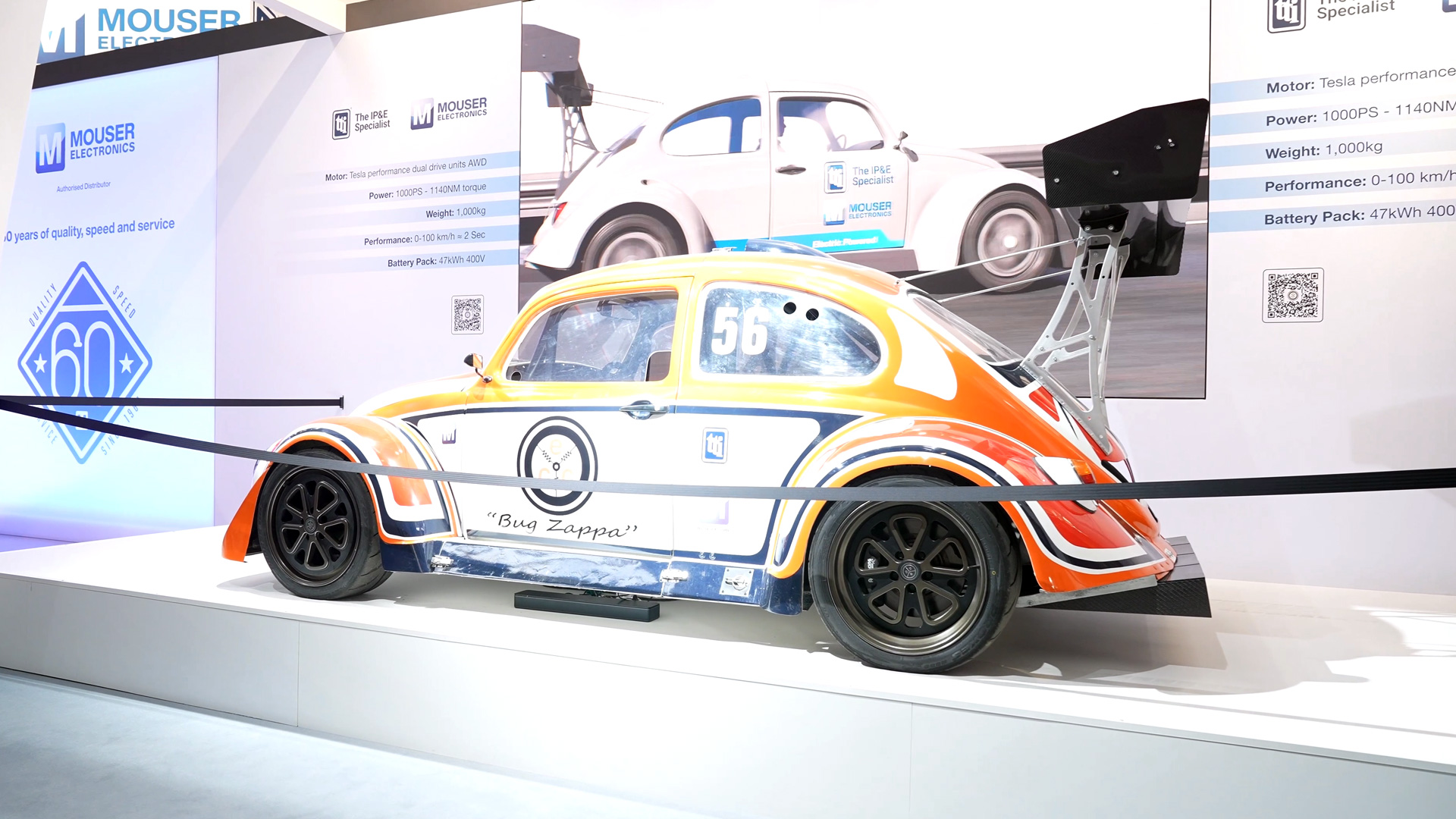 VW Kaefer mit Tesla Elektromotor tti mouser electronics electronica 2024