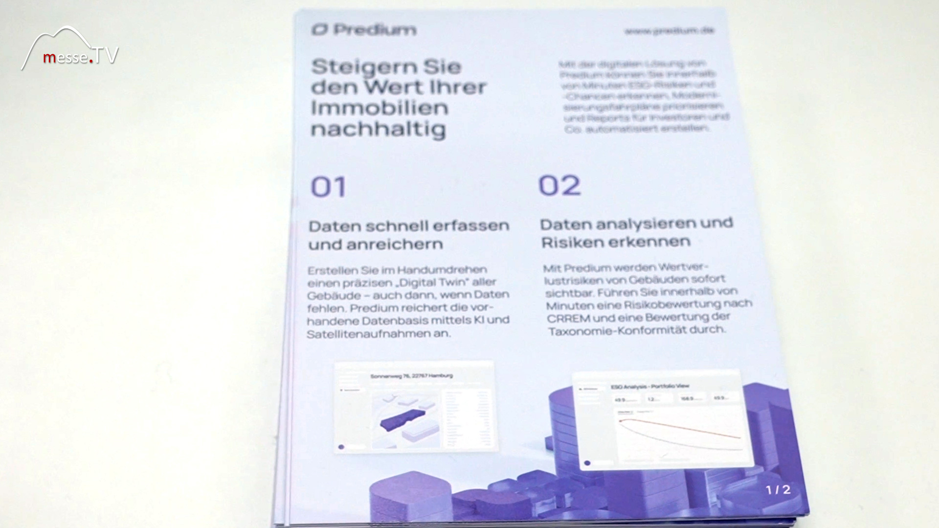 Automatisierte Analyse und Optimierung von Immobilienportfolios Predium EXPO REAL 2024