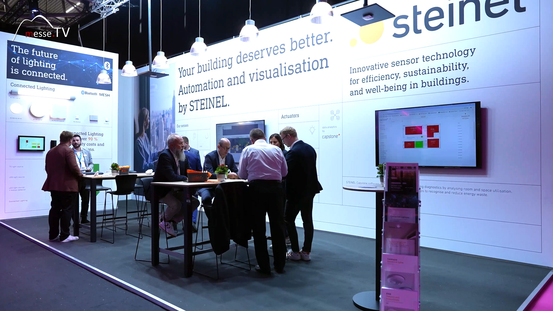 Messestand Steinel smarte Gebäude Steuerung mit Sensoren EXPO REAL 2024 Messe München