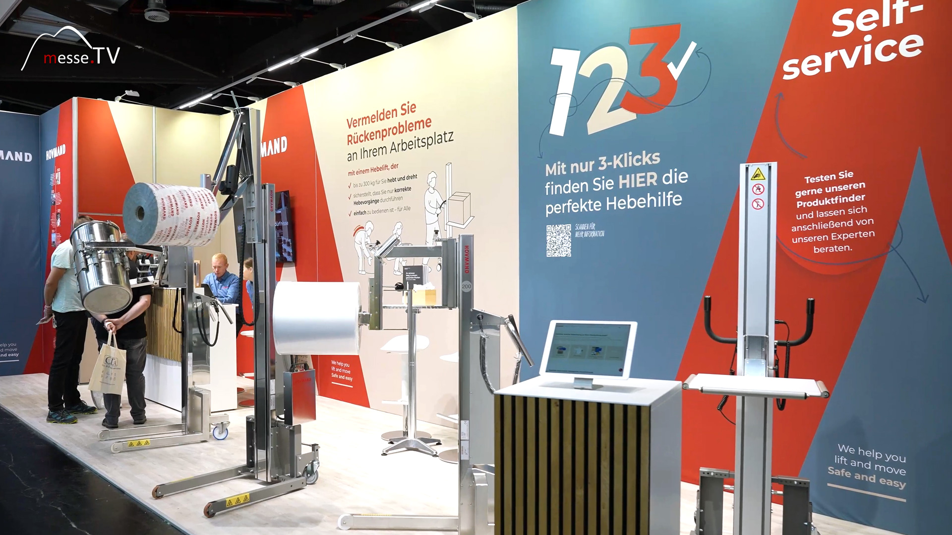 Messestand Hovmand Hebeloesungen Fachpack 2024 Messe Nuernberg