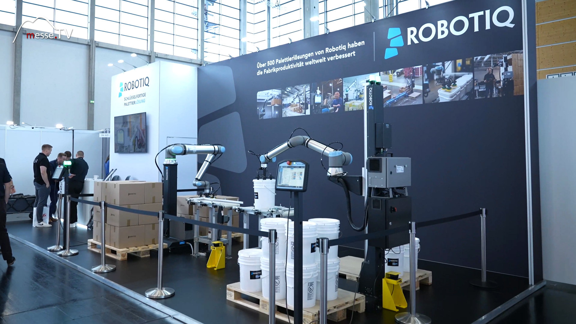 Messestand Robotiq kollaborative Roboter Verpackungsindustrie Fachpack 2024 Nuernberg