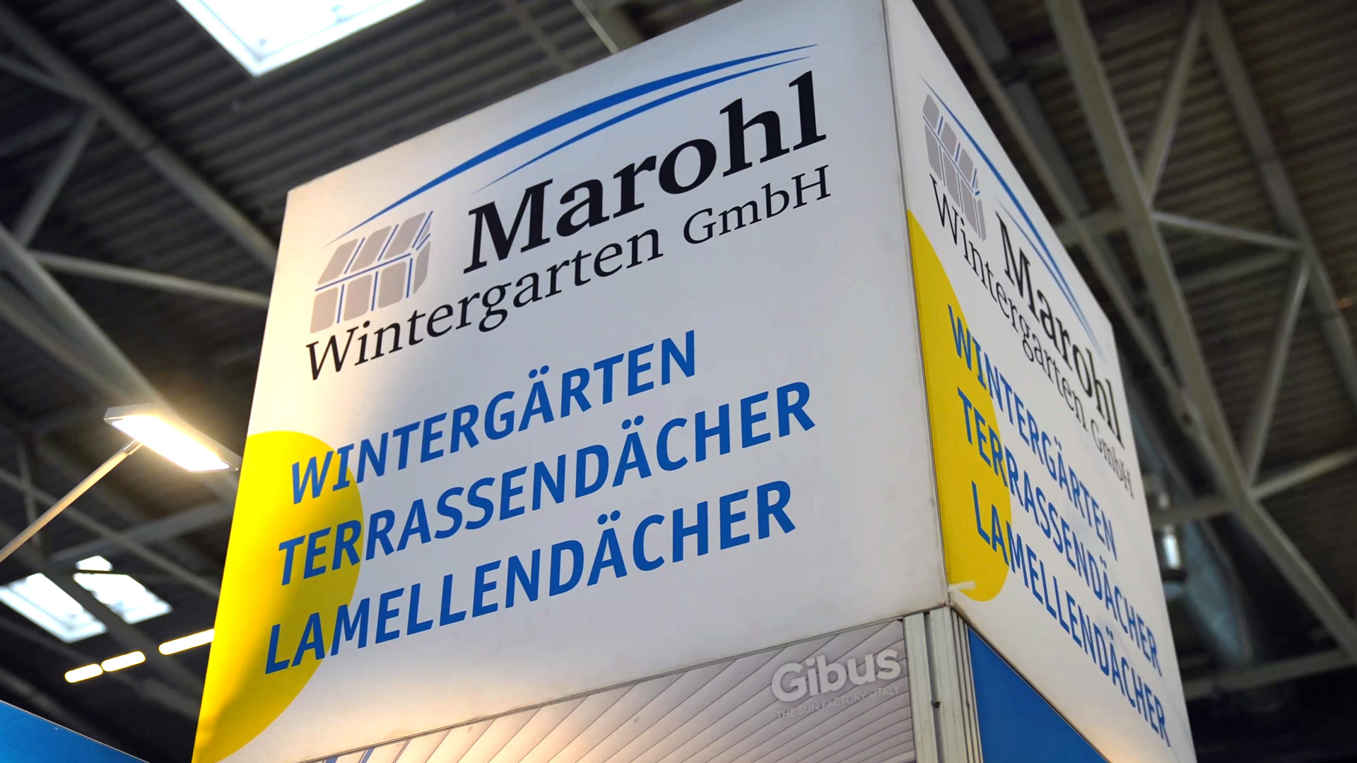 Marohl Wintergärten Terrassendächer Lamellendächer Logo Würfel Messe München