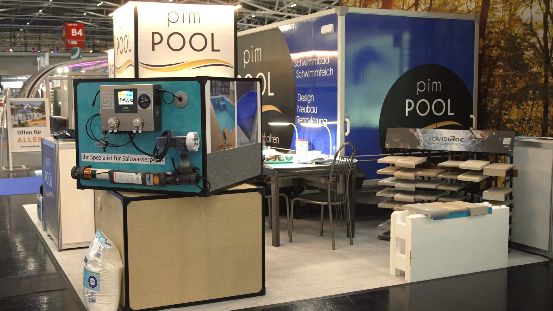 Umweltfreundliche Salzwasserpools pim POOL Messestand Handwerksmesse 2024 München