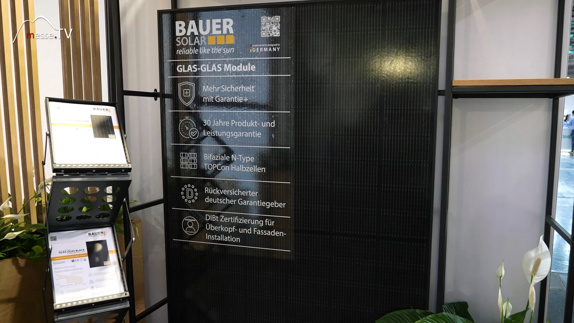 Glas Glas Solarmodule Bauer Solar Intersolar 2024 Messe München