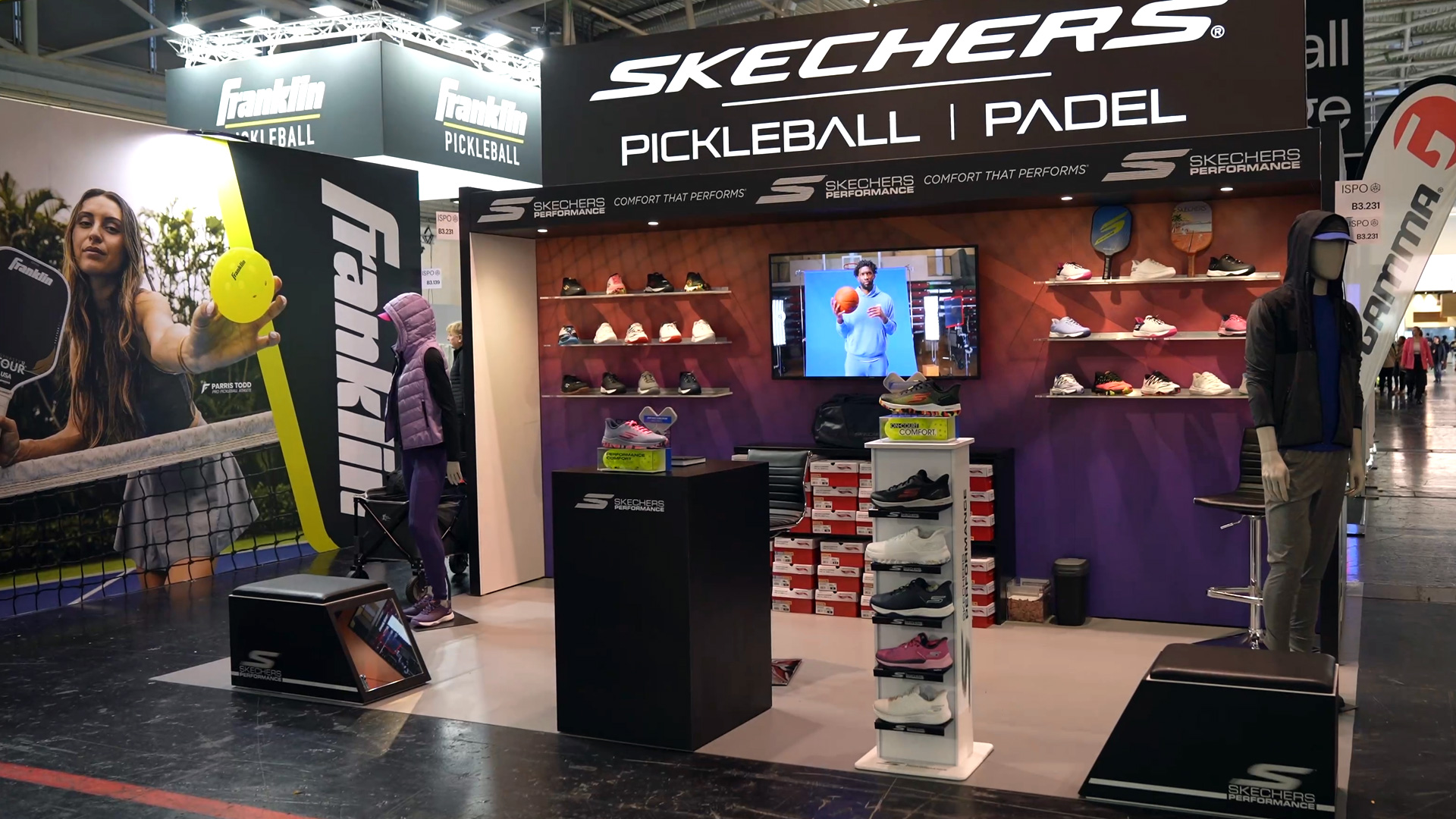 Neuheiten 2024 Skechers Pickleball Padel Messestand ISPO Munich