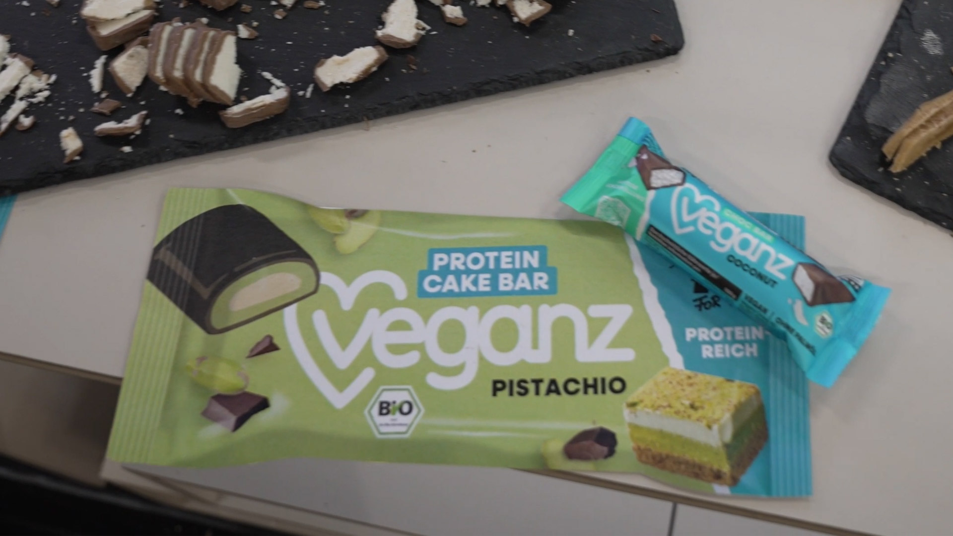 Vegan Cake Bar Pistazie Proteinriegel