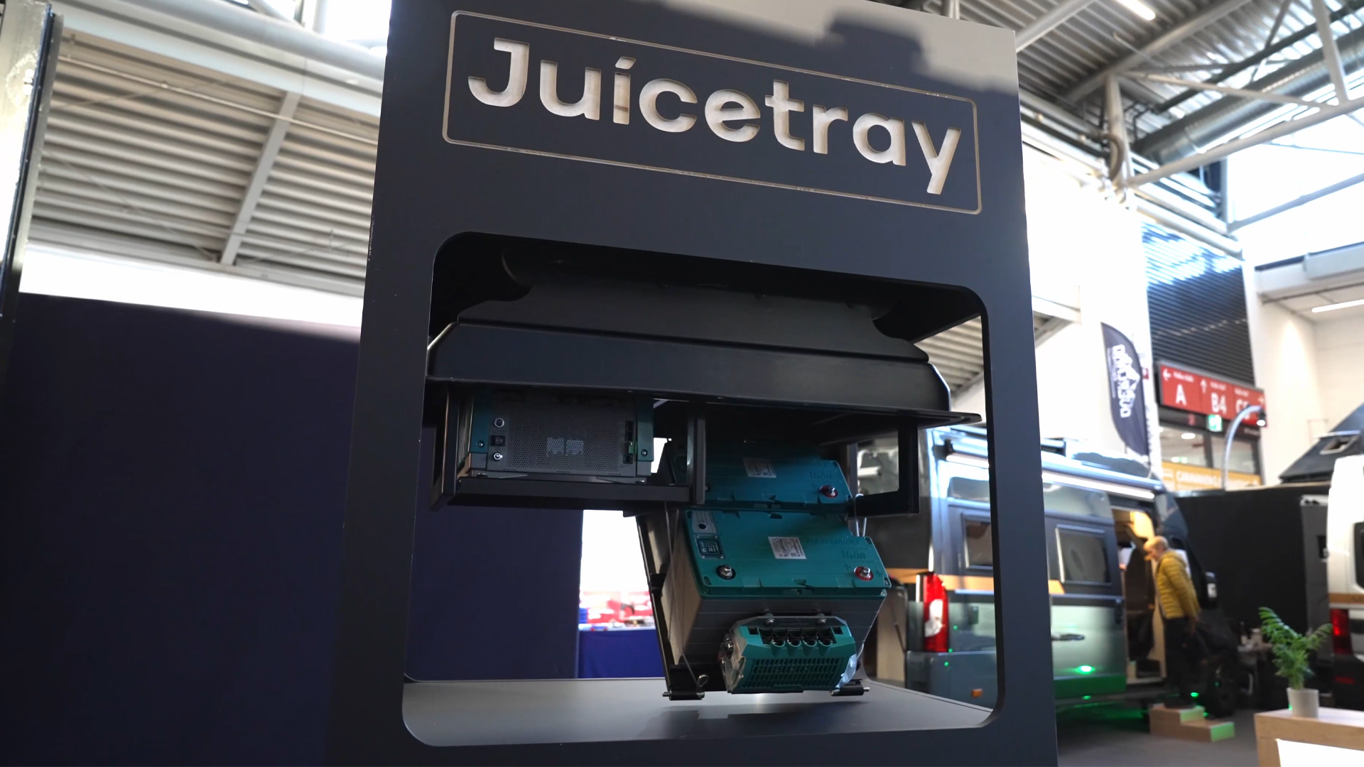 Platzsparende Stromversorgung Wohnmobil Juicetray