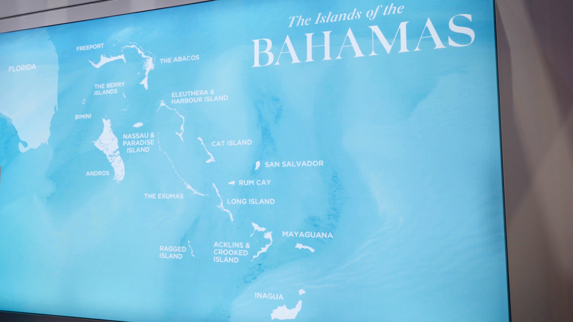 Karte Inseln der Bahamas