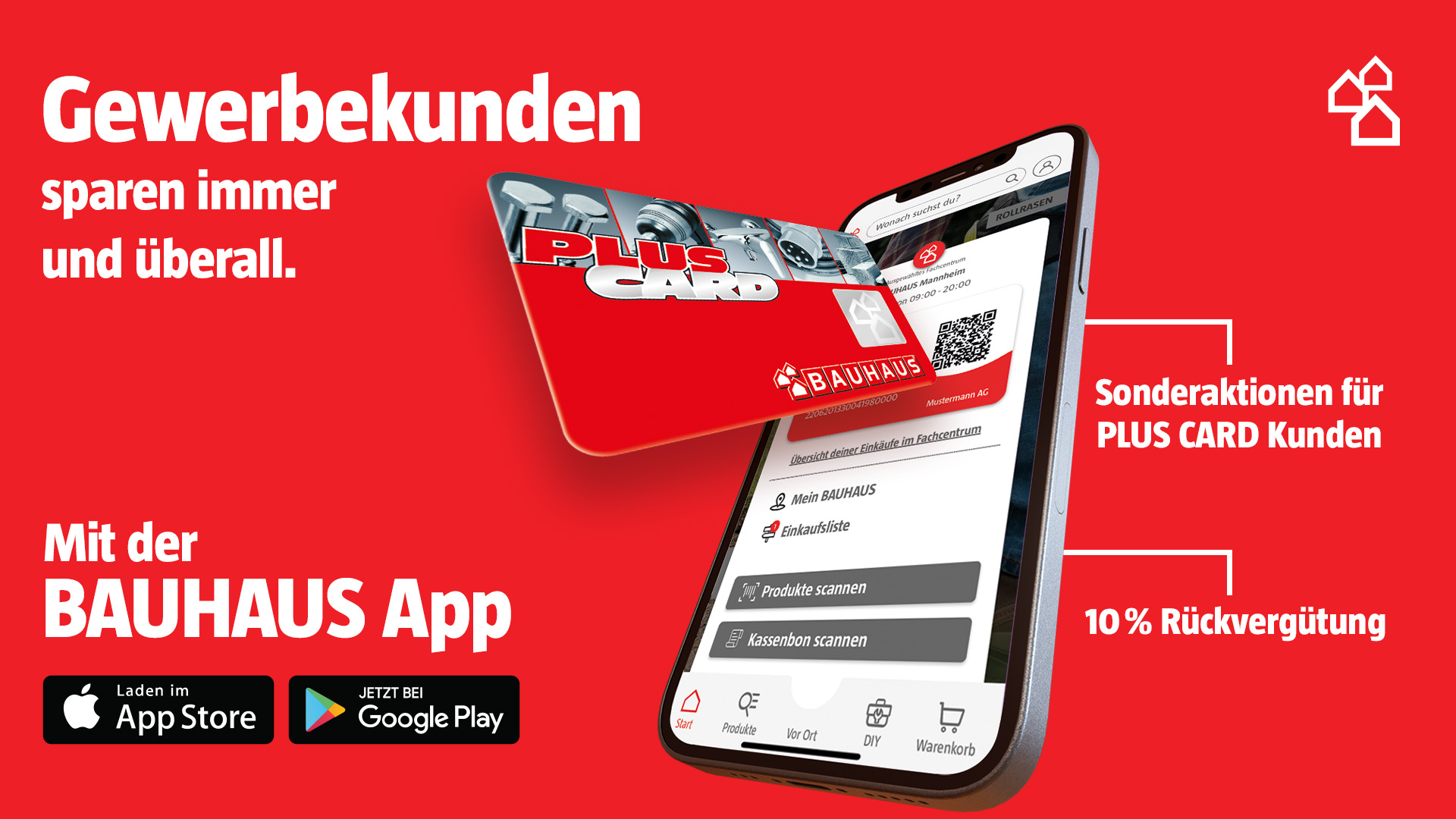 Breitbild B2B App Ads PLUSCARD 16x9