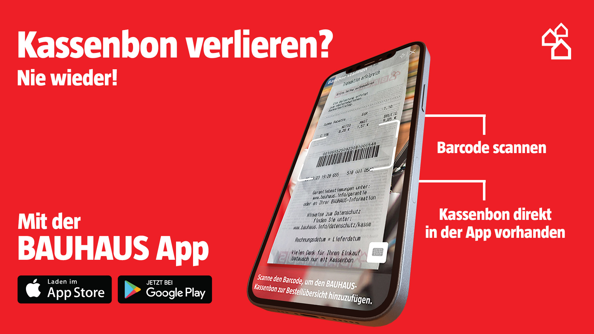 Breitbild B2C App Ads Digitaler Kassenbon 16x9