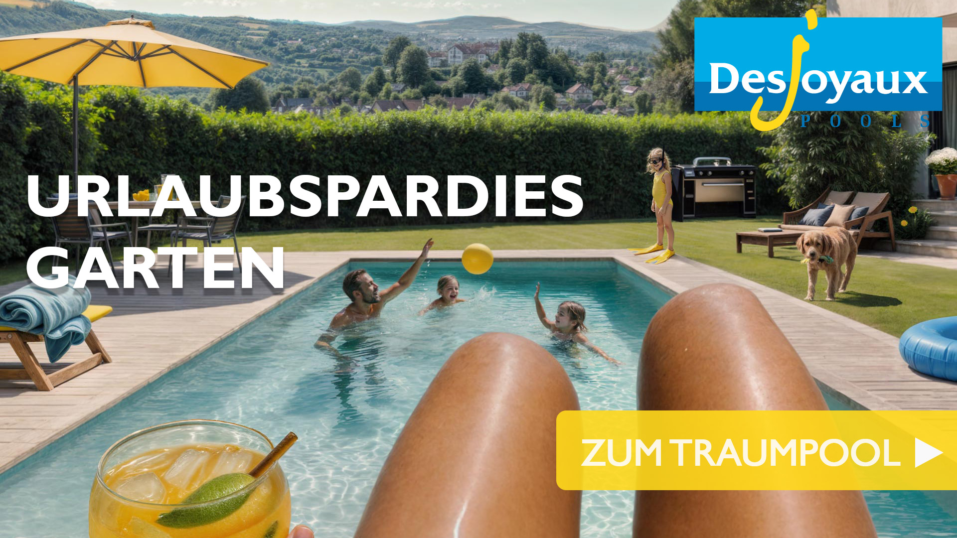 Urlaubsparadies Garten Desjoyaux Pools