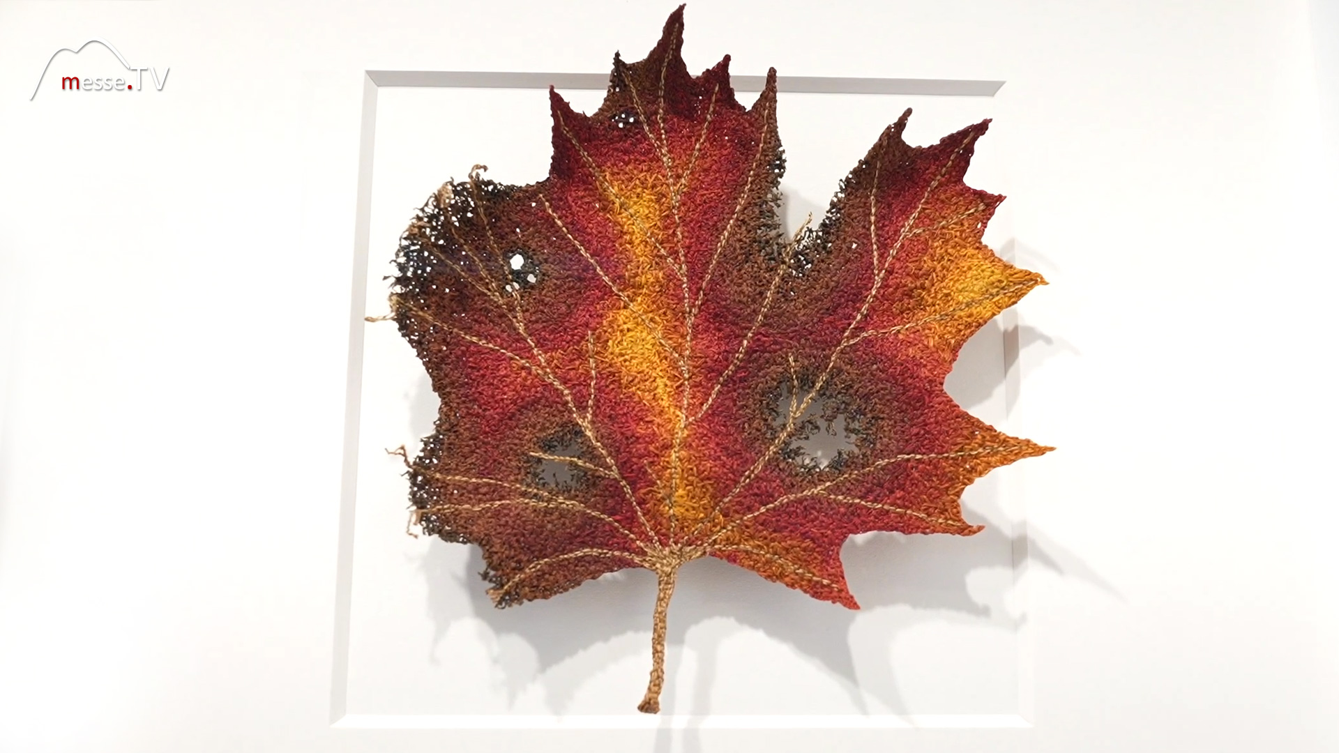 maple leaf embroidery art frame itamar yehiel