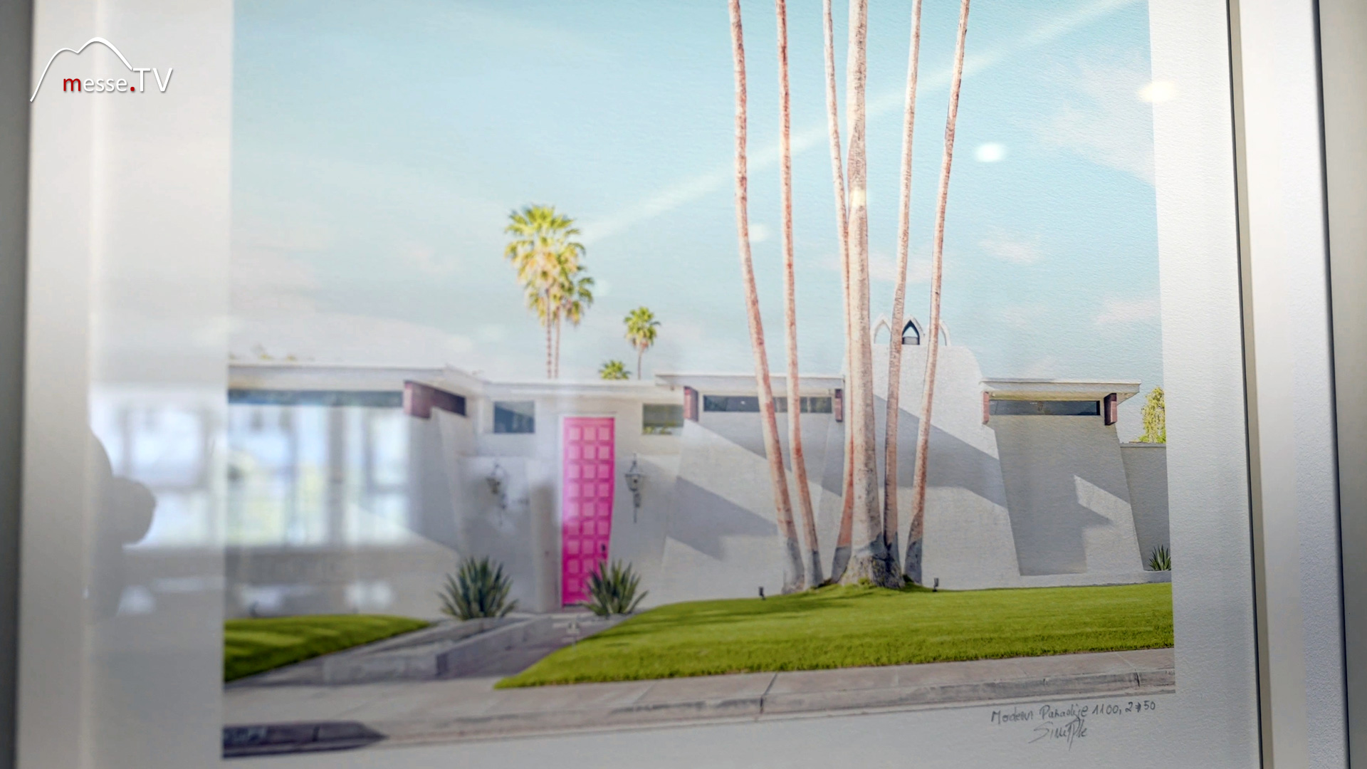 modern paradise pale pink palm springs art photography tabita pietsch