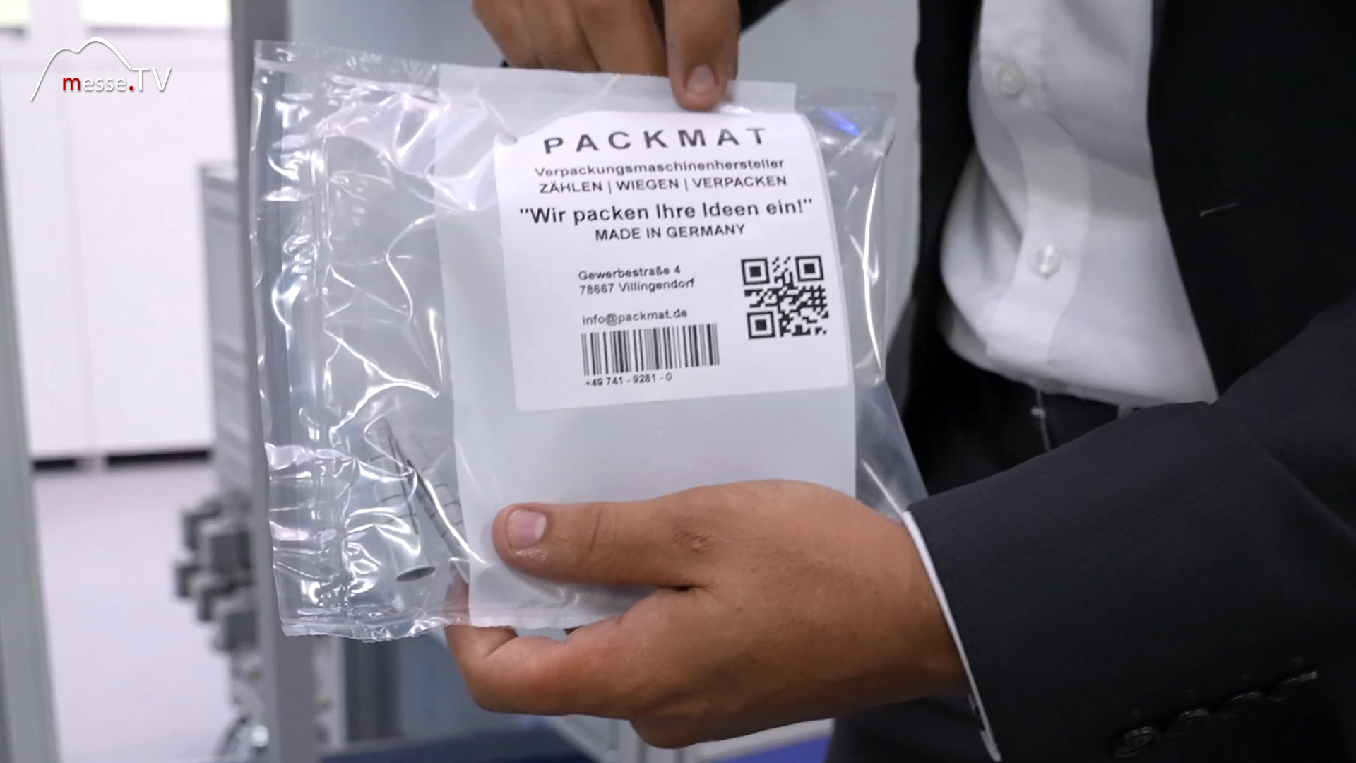 packaging in bags with label printing packmat packaging machines fachpack 2024