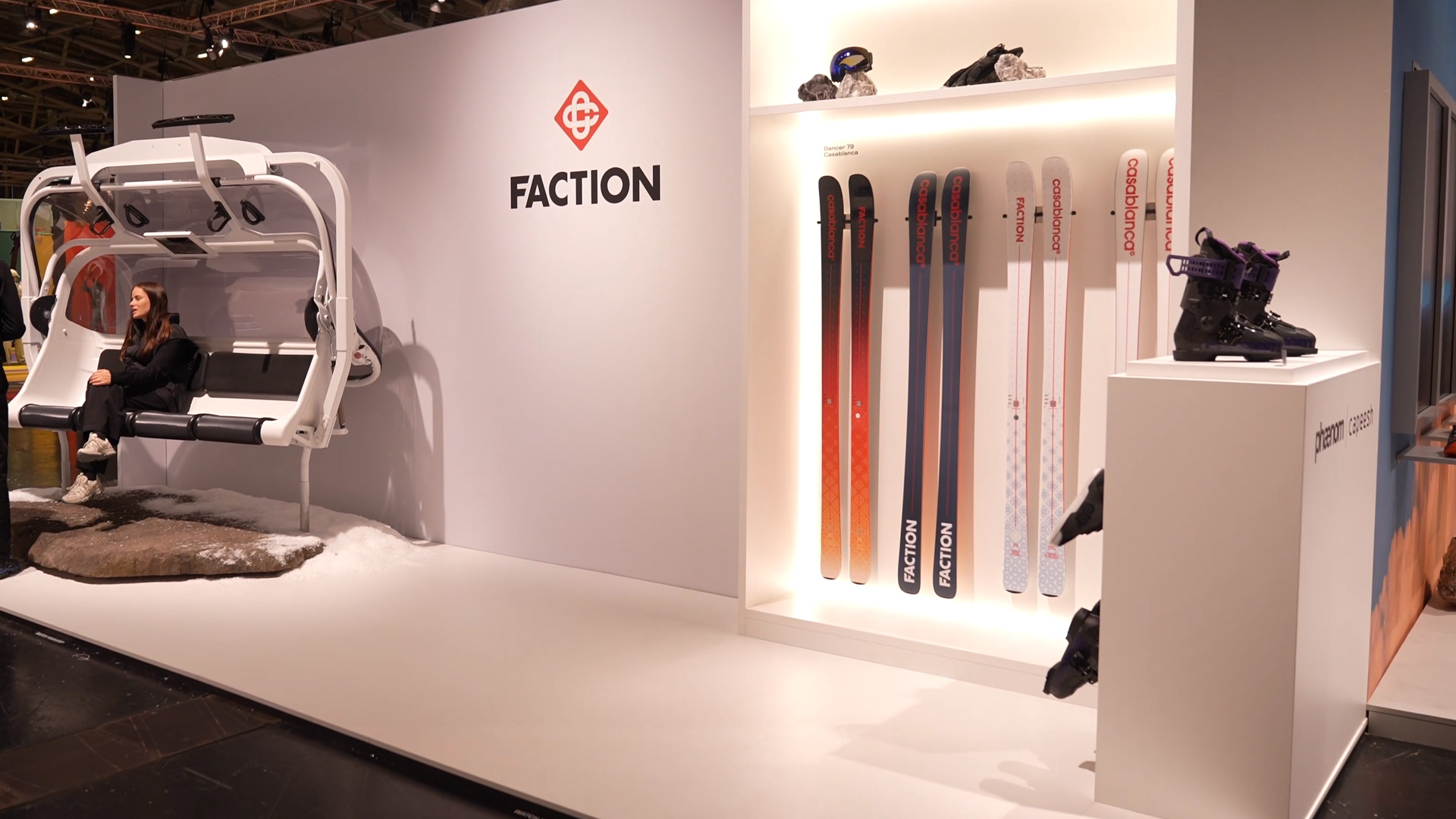 faction freestyle ski brand booth ispo munich 2024