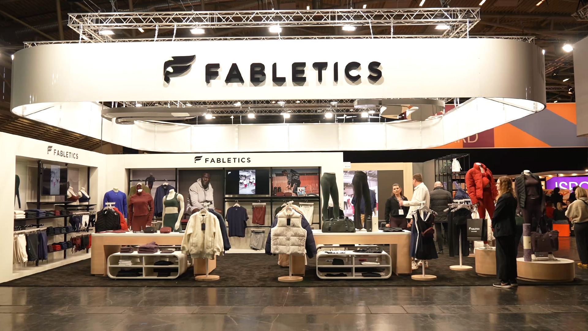 new collection 2024 fabletics outdoor fashion booth ispo munich