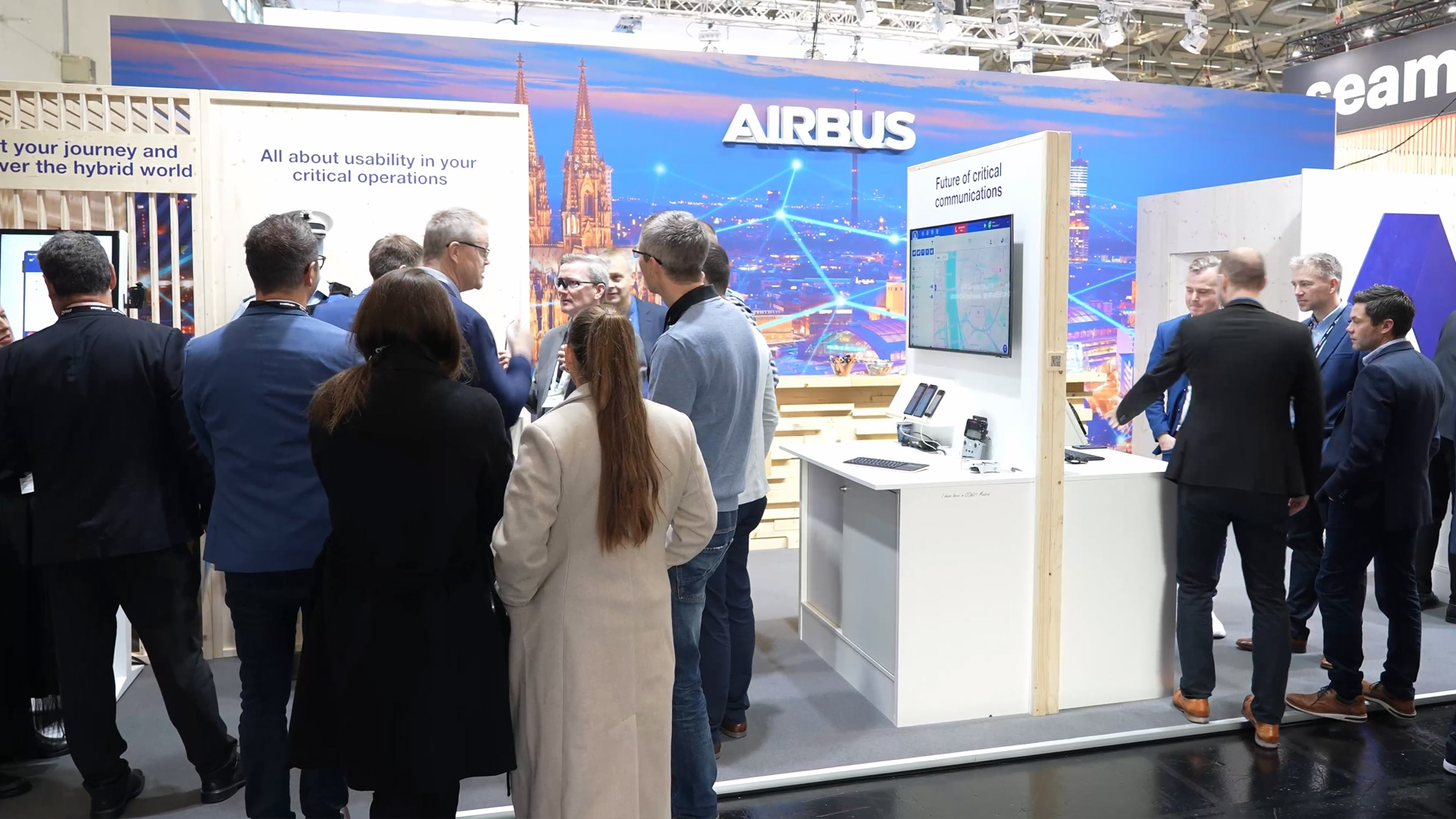 innovations safe communication airbus booth at pmrexpo 2024 in cologne