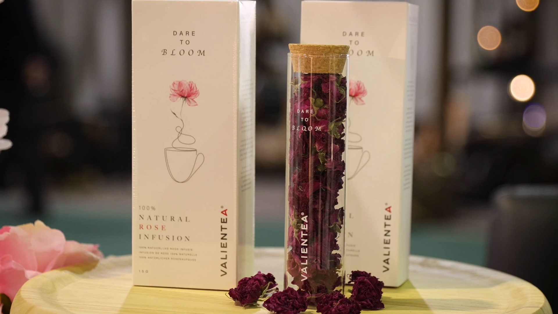 natural rose infusion from rose leaves