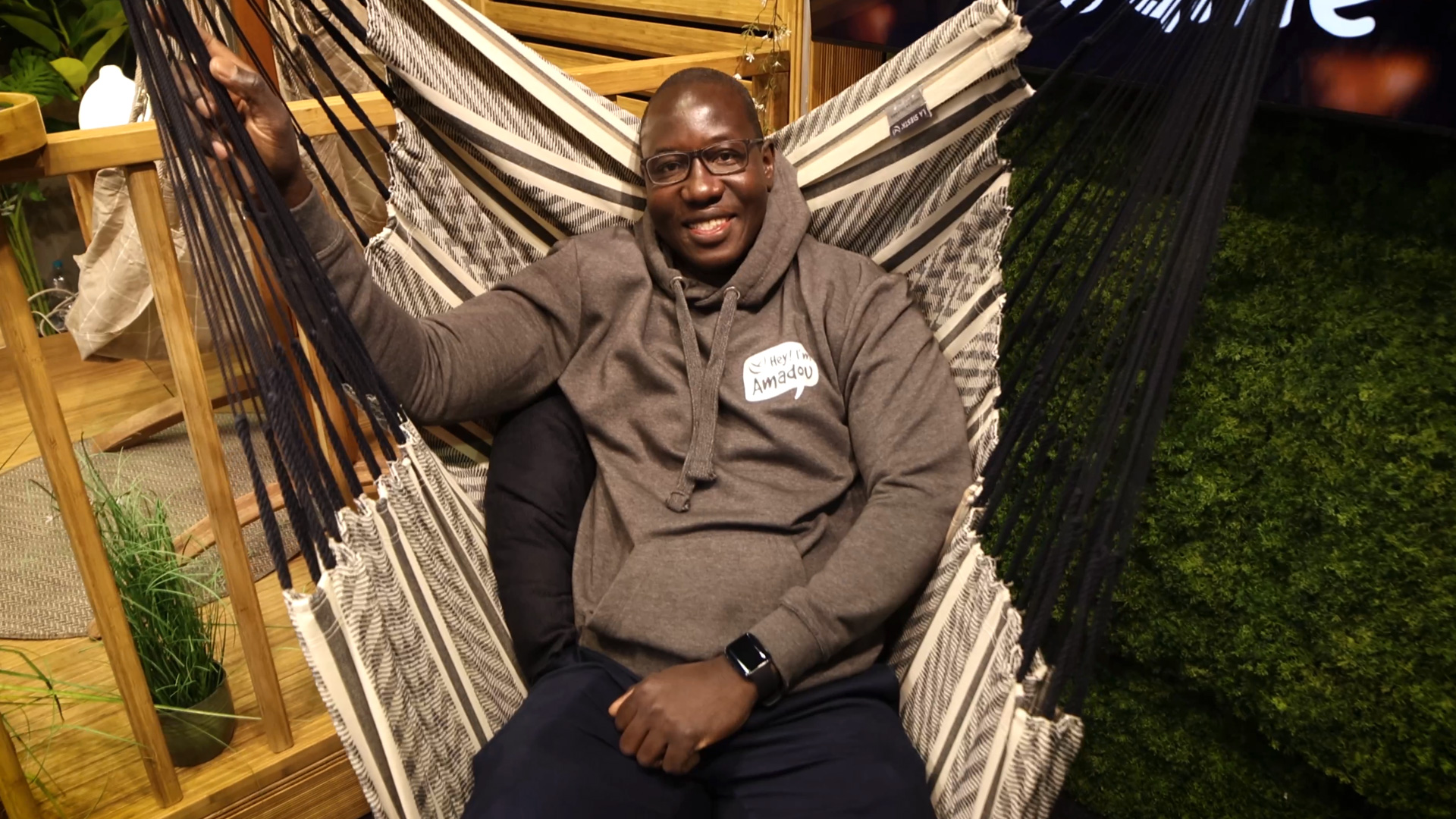 pure relaxation in a hanging chair