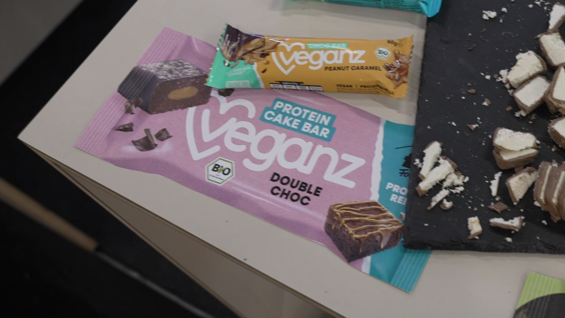 vegan cake bar double choc protein bar