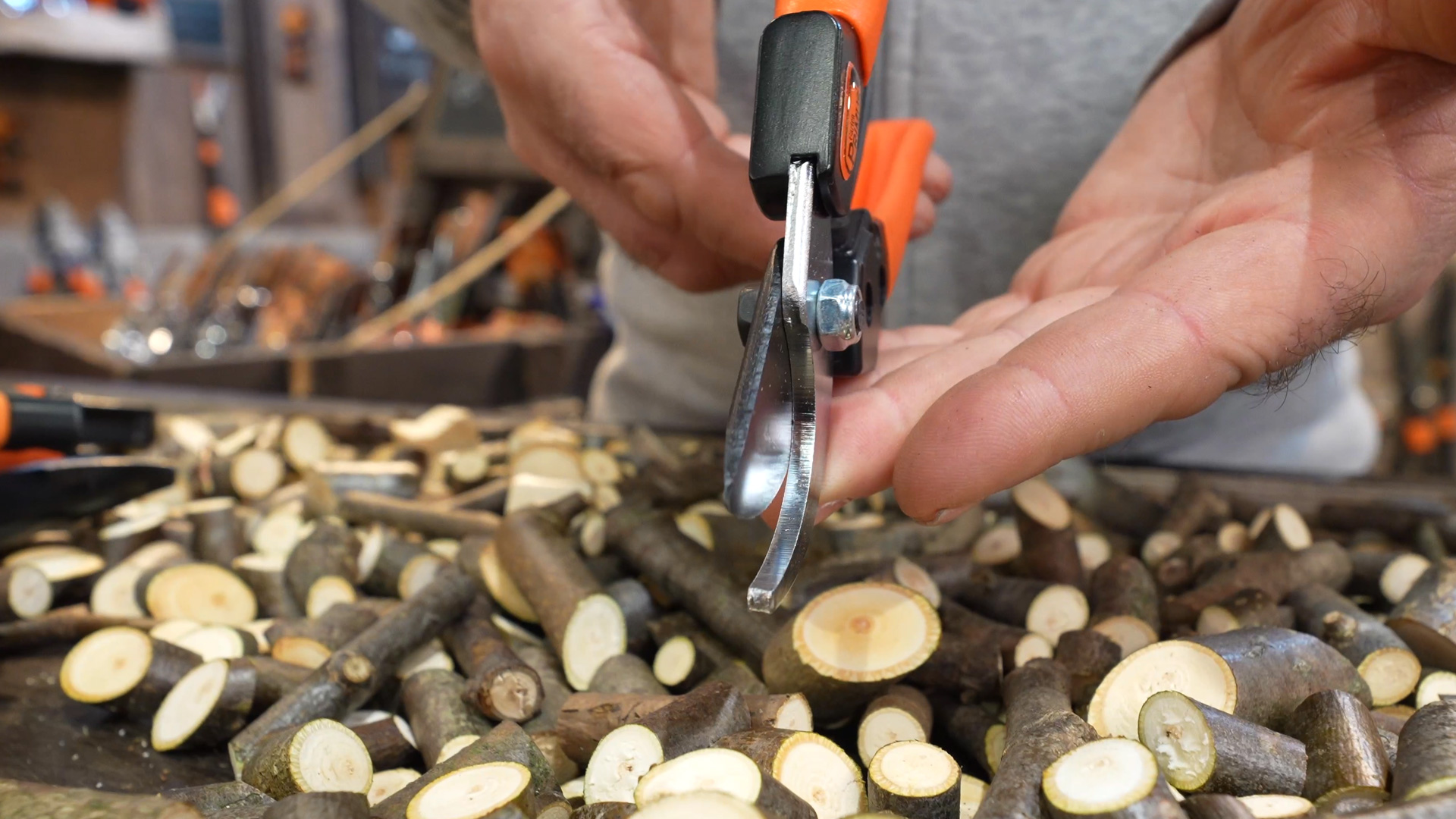 garden shears for fresh wood