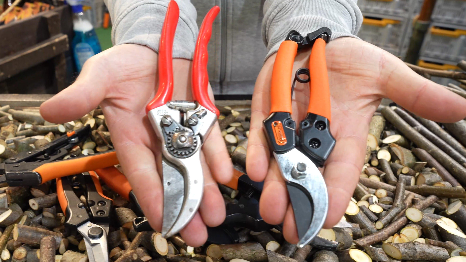 garden shears in various sizes