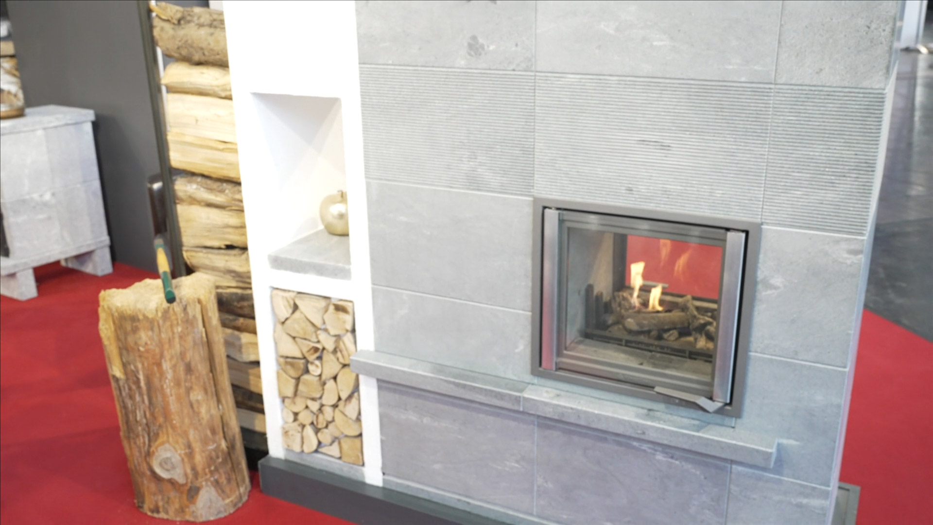 tiled stove soapstone